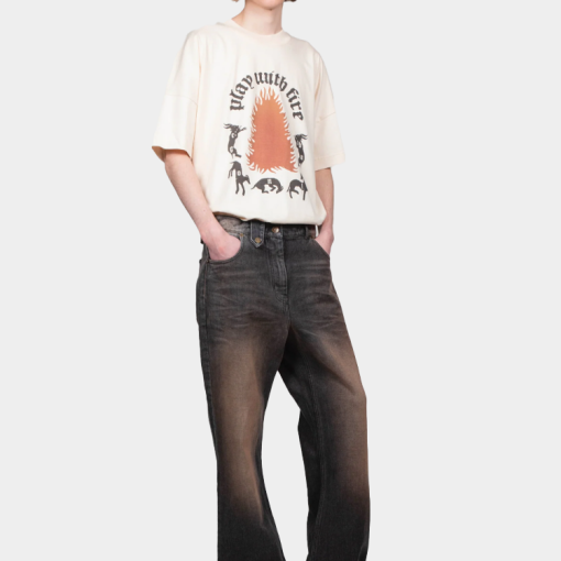 새미 와이드 레그 - 데님 블랙 AW25 DN 001 C