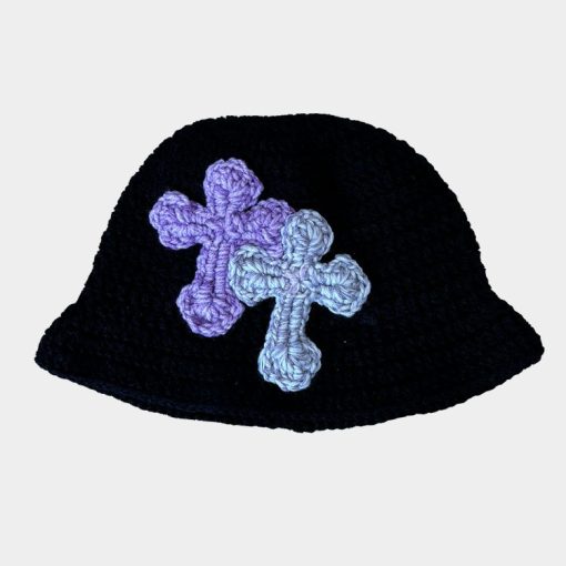 컬렉션 3D 더블 크로스 핸드메이드 니트 모자