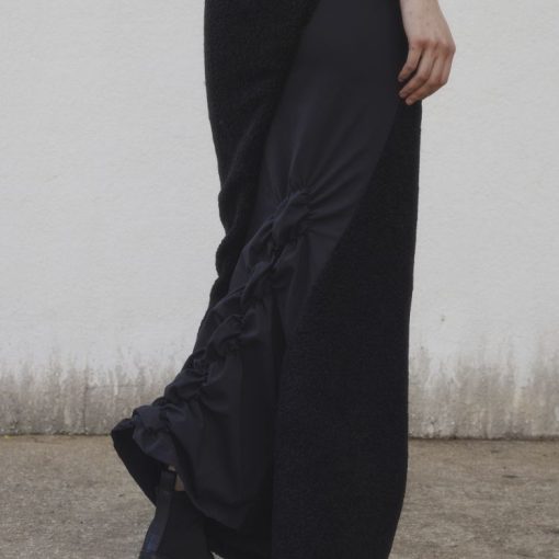 CIG 인조 시어링 스커트 A24BSS03BL