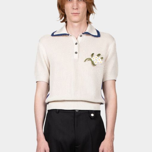 니트 폴로 내추럴 로우/바이어스