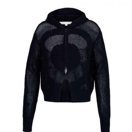 다트 니트 후디 블랙 S25KH01BL