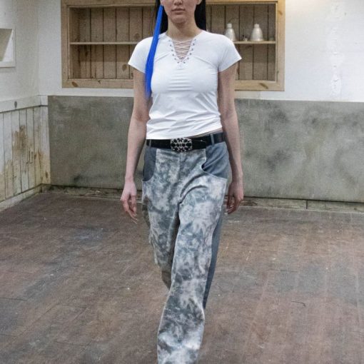 하프 스모크 배기 팬츠