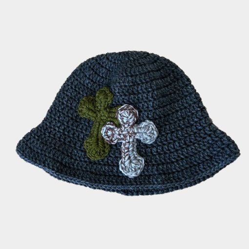 컬렉션 3D 더블 크로스 핸드메이드 니트 모자